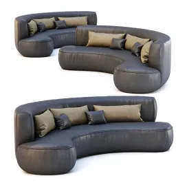 Jenifer Restaurant Leather Sofa
